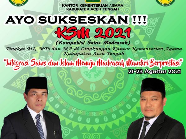 Pelaksanaan Uji Kompetisi Sain Madrasah (KSM) di MTsN 1 Aceh Tengah 2021/2022