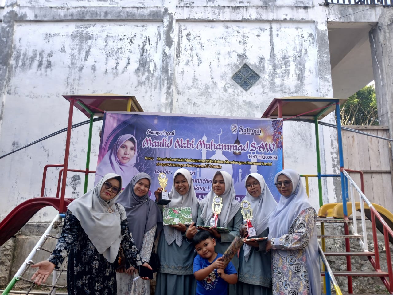 Tiga Siswi MTsN 1 Aceh Tengah Raih Juara di Lomba Maulid Nabi Muhammad SAW 1447 H yang Diselenggarakan oleh SALIMAH Tiga Siswi MTsN 1 Aceh Tengah Raih Juara di Lomba Maulid Nabi Muhammad SAW 1447 H yang Diselenggarakan oleh SALIMAH