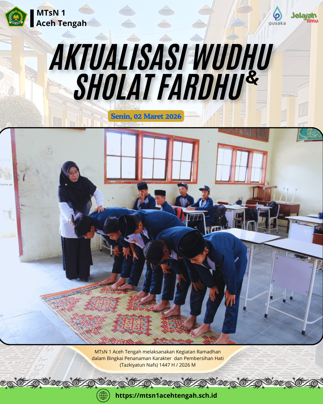 Aktualisasi Wudhu dan Sholat Fardhu Aktualisasi Wudhu dan Sholat Fardhu