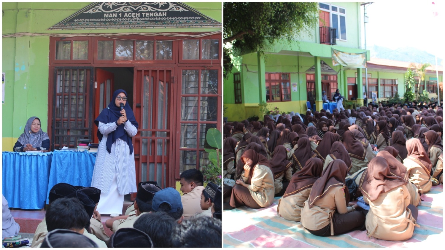 Ustadzah Irawati Sampaikan Sirah Nabi Muhammad SAW di Halaman Madrasah Ustadzah Irawati Sampaikan Sirah Nabi Muhammad SAW di Halaman Madrasah