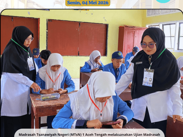 MTsN 1 Aceh Tengah Gelar Ujian Madrasah Tahun Pelajaran 2025/2026
