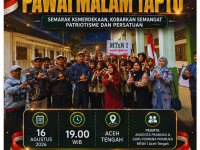 MTsN 1 Aceh Tengah Ikuti Pawai Malam Taptu