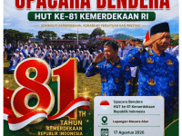 MTsN 1 Aceh Tengah Laksanakan Upacara Bendera HUT ke-81 Kemerdekaan RI
